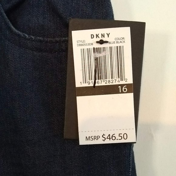 DKNY Mott Straight Jeans Blue/Black Boys 16 NEW - Picture 3 of 6